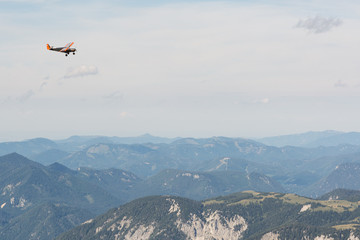 sightseeing flight over the mountains