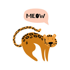 Cute and nice mewing leopard