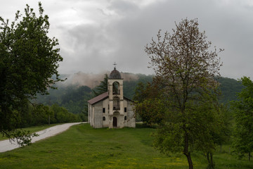 Church of Saints Cyril and Methodius near the medieval Orthodox monastery Rozhen, near Melnik, Bulgaria