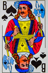 Obraz premium Card Jack of Spades, suit of spades.