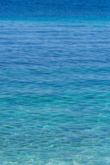 Splendid panoramic view of the crystal blue sea of the island of Elba in Italy