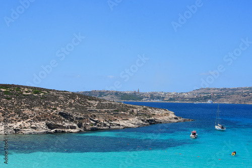 Plage De Blue Lagoon Sur L Ile De Comino A Malte Stock
