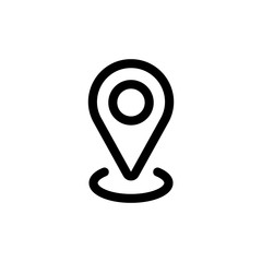 Location linear icon, map pin symbol. Gps marker symbol.