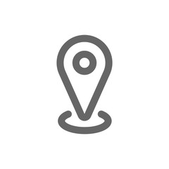 Location linear icon, map pin symbol. Gps marker symbol.