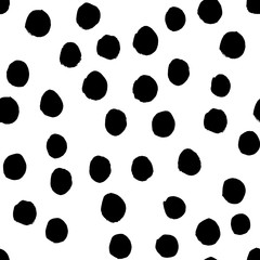 Seamless vector pattern. Simple shapes background. Many hand drawn isolated triangles, circles, rings, dots, brushstrokes. Geometric pattern for clothes, prints, fabric, invitations, cards.
