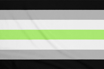 LGBT Agender community flag on a textured fabric. Pride symbol