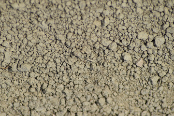 The soil on a dirt road