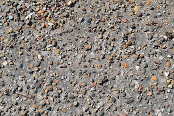 Pellet in old asphalt