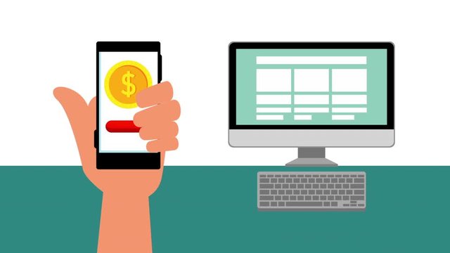 finances and economy online with smartphone
