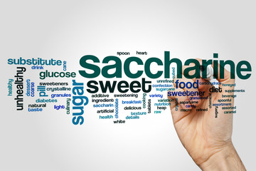 Saccharine word cloud