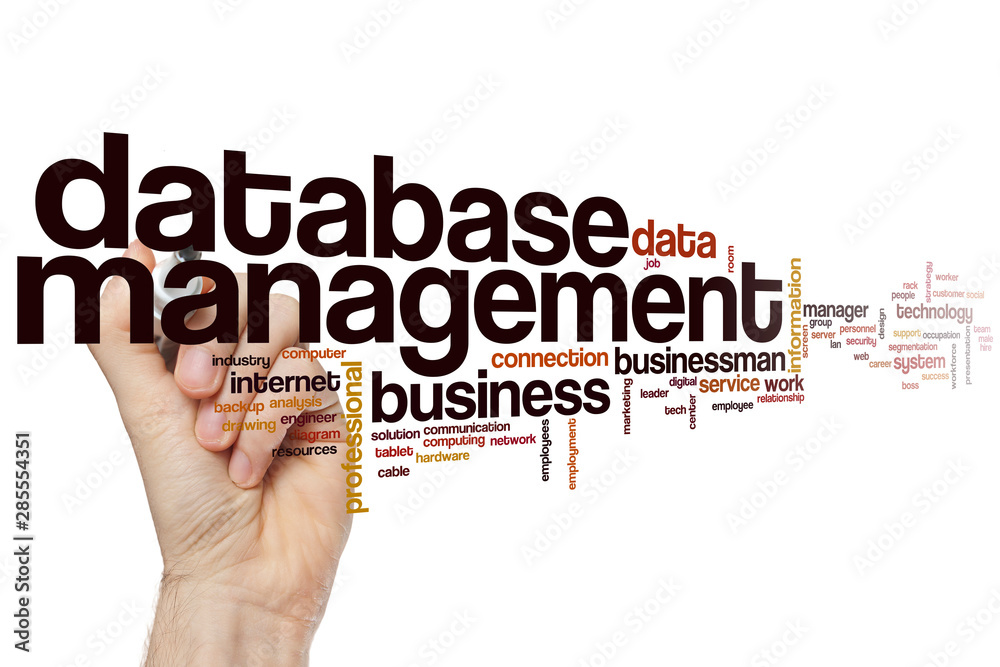 Canvas Prints Database management word cloud