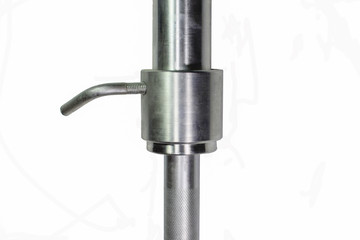 Grif rod with a lock on white background