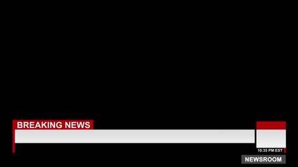 Cable News Lower Third Breaking News Chyron Transparent Background