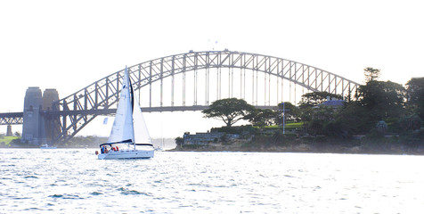 Fototapeta premium harbour bridge over river