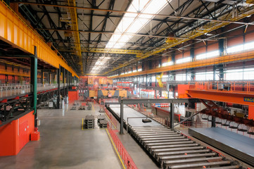 Big diameter still pipes factory. Metallurgy. Metalwork.