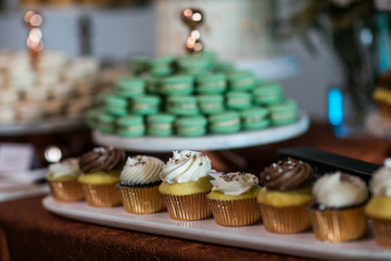 cupcakes desserts cookies on table