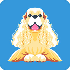 dog icon flat design