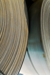 Steel sheets rolled up into rolls. Export Steel. Packing of stee