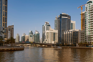 Obraz premium Dubai, UNITED ARAB EMIRATES, May 2019 - Beautiful view on Dubai marina. UAE