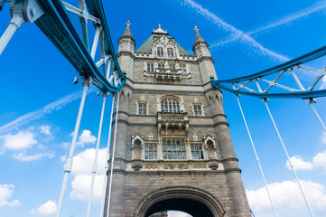 Tower Bridge with a nice blue sky, London, UK, GB