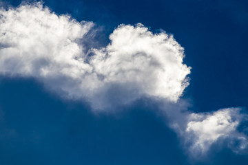 Heavy clouds with clear blue sky before storm