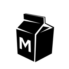 Black Milk Icon isolated on a White Background Vector Illustration
