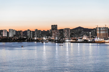 Night view of Dalian city, China