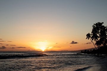Fototapeta na wymiar Breathtaking Sunset Views from Maui, Hawaii