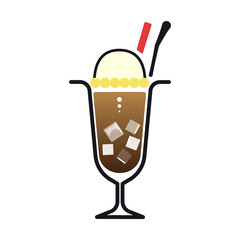 カフェ　シンプル　コーヒーフロート