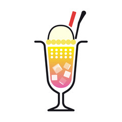 カフェ　シンプル　トロピカルフロート