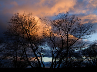 Fototapeta na wymiar Winter sunset
