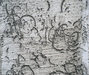 Textures of plaster of different types.