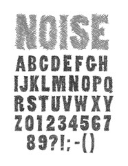 Obraz premium Nervous and noisy handwritten font