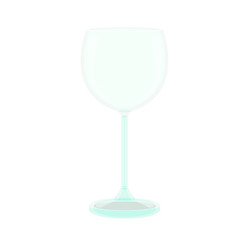 champagne glass and wine glass isolated on white background illustration vector