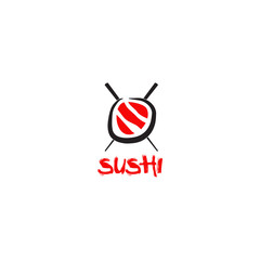 Sushi icon logo design vector template