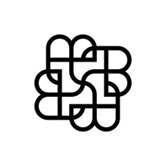 B letter rotation logo design vector