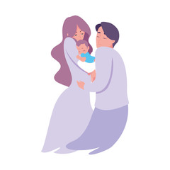 mom and dad carrying her newborn