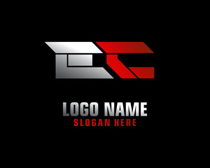 EC Initial letter logo template vector