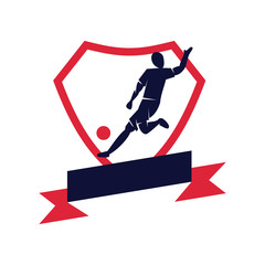 Fototapeta premium Soccer Football Badge Logo Design Templates Sport Vector