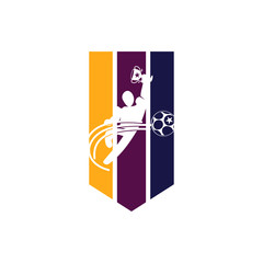 Soccer Football Badge Logo Design Templates Sport Vector