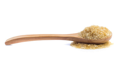 Brown sugar isolated on white
