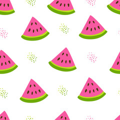 Watermelon slices seamless pattern