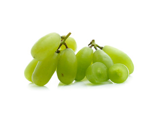 Green grape isolated on white background