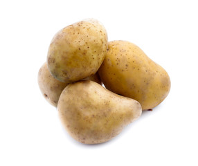 potatoes isolated on white background