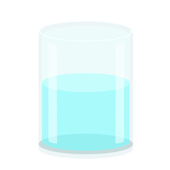 water in the glass isolated on white background illustration vector  