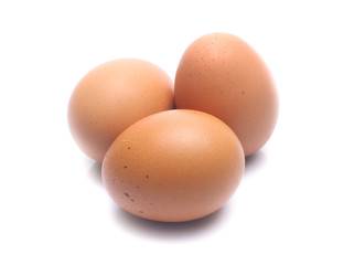 Eggs isolated on white background