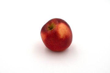 Fototapeta na wymiar Fresh whole of royal gala red apple isolated on white background. Top view.