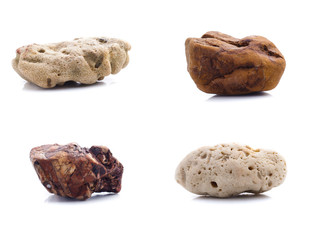set of rock Isolated on white
