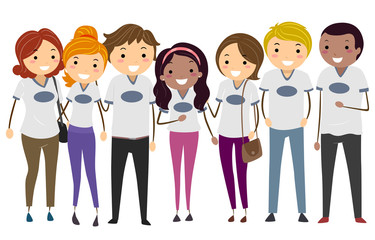 Stickman Parents Group Shirt Illustration