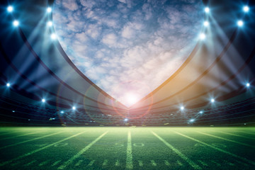 Fototapeta na wymiar American Soccer Stadium 3d rendering